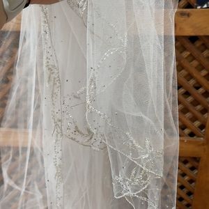 White cathedral length veil